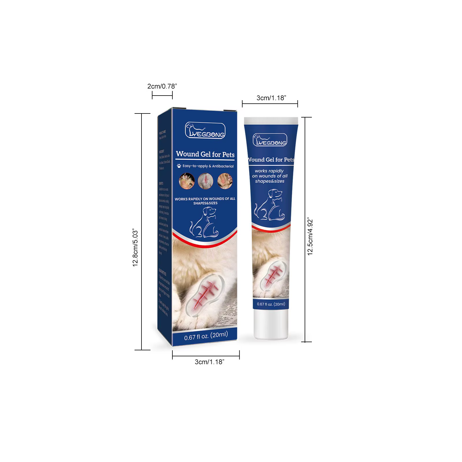 Gel hémostatique externe pour animaux de compagnie, aide à arrêter les saignements, cicatrisation des plaies, soulage les démangeaisons, nettoyage des plaies pour chiens et chats, liquide de soin de l