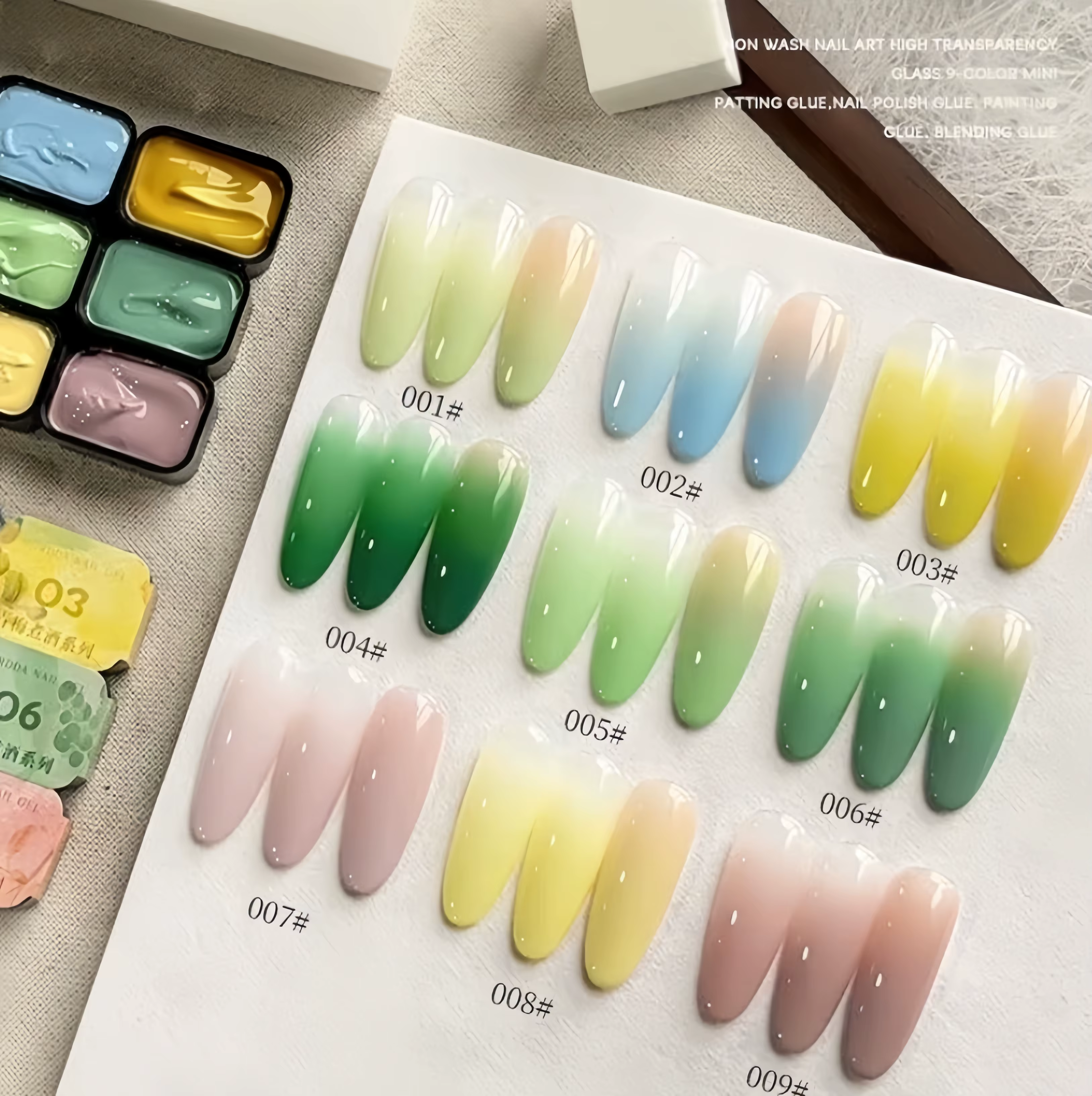 Kit de vernis à ongles solides 9 couleurs pour l'été
