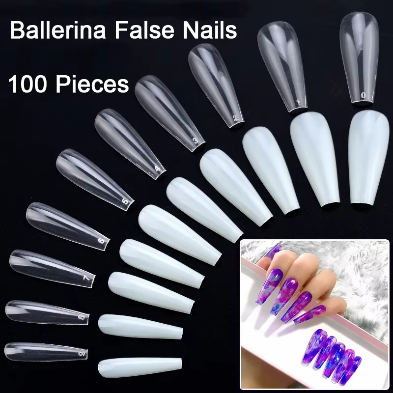 Faux ongles cercueil super longs