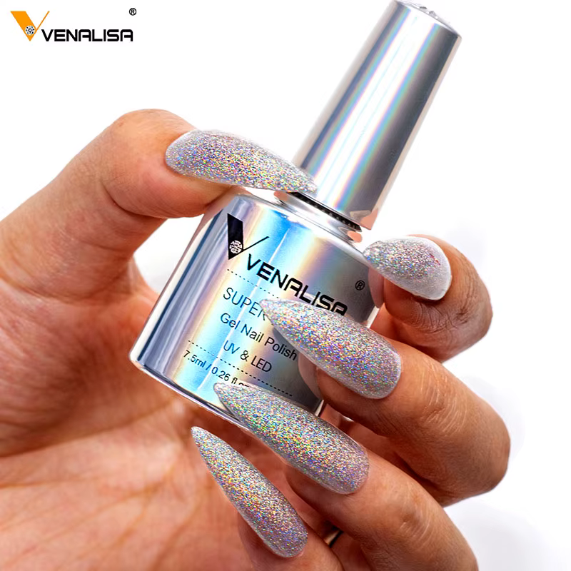 Venalisa 7.5ml Super Laser vernis à ongles effet paillettes scintillant Semi Permanent CANNI couleurs beauté UV LED Gel laque