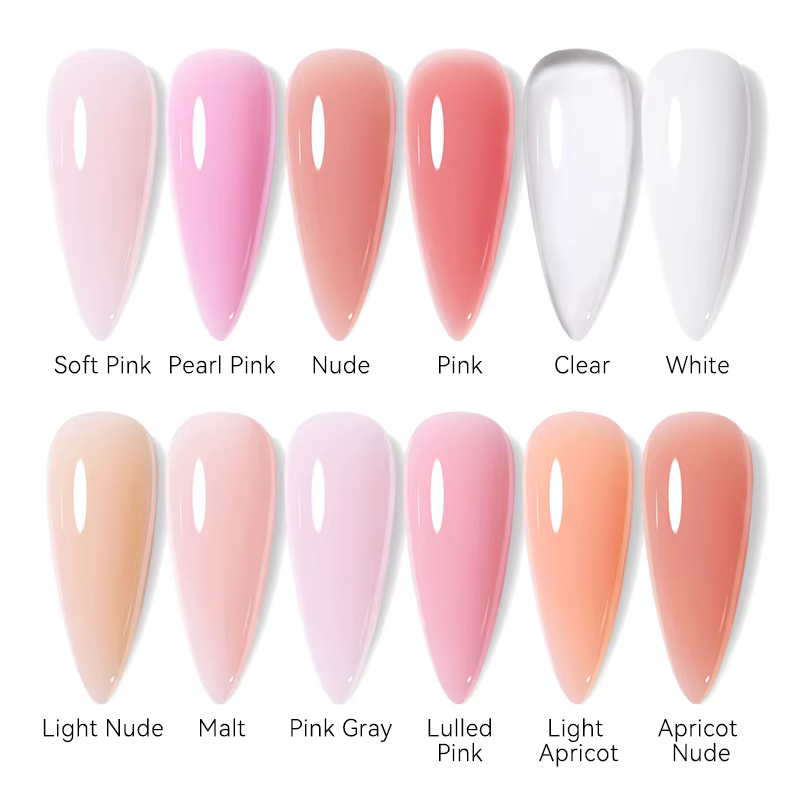 UR SUGAR 1/2 pièces 15ml Gel d'extension d'ongle tremper UV LED acrylique cristal blanc clair Gel nu vernis à ongles Gel de Construction UV