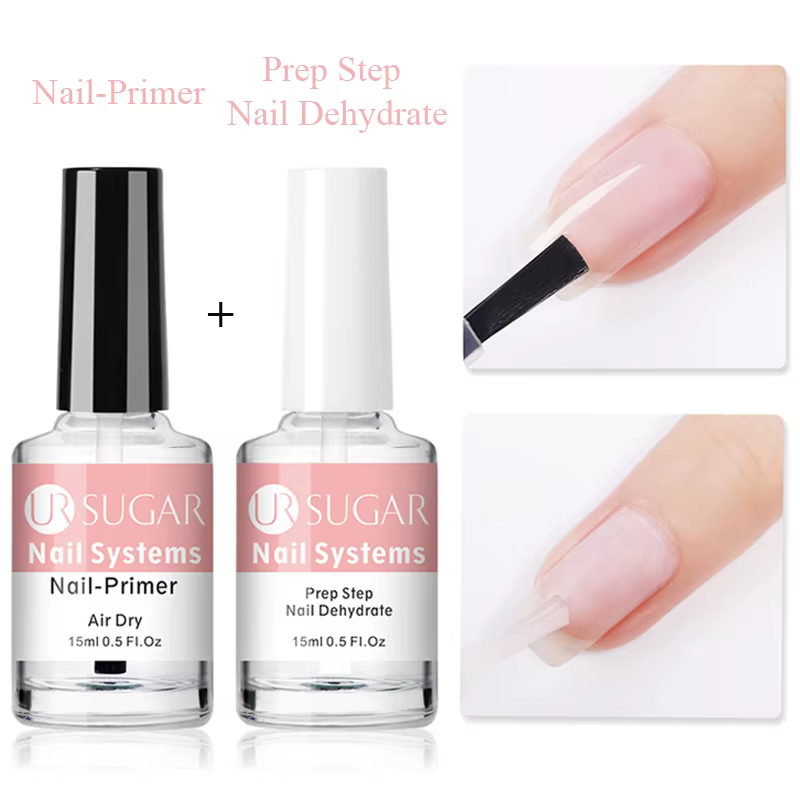 UR SUGAR 15ml 2 pièces/ensemble presse-ongles déshydrateur de préparation d'ongles ensemble pas besoin de lampe UV LED manucure pour Nail Art Gel vernis à ongles conception