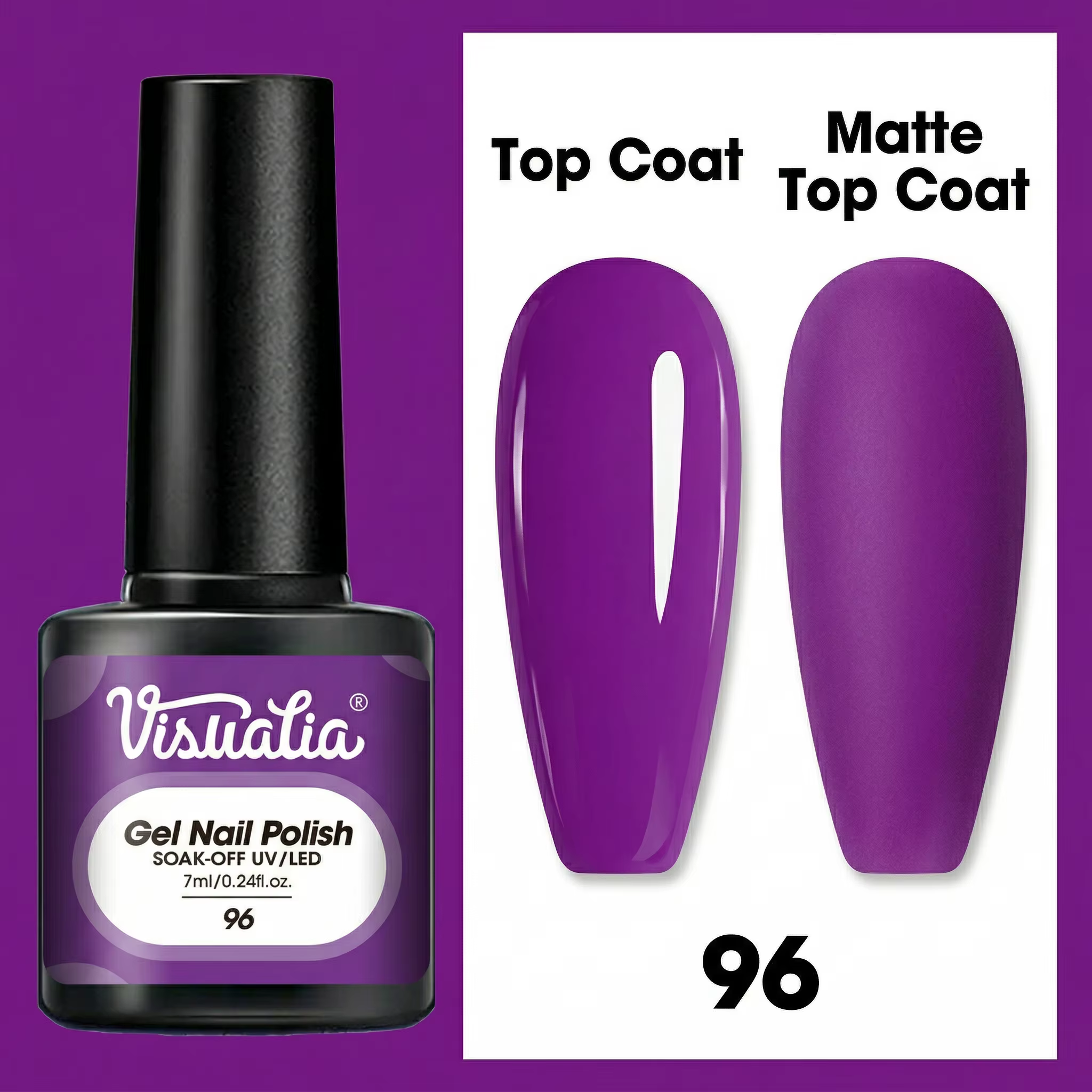 Vernis à ongles gel couleur unie violet