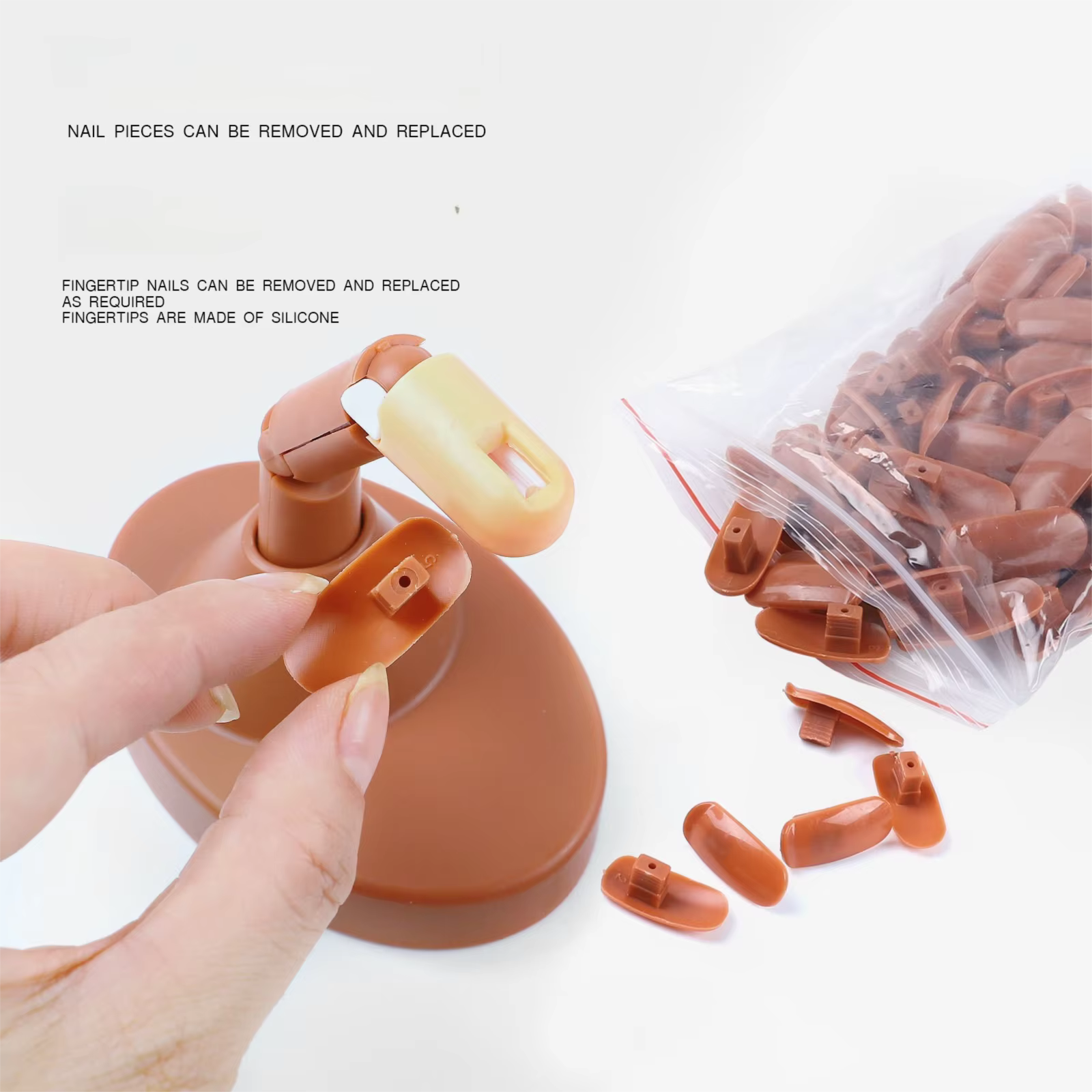 20 ensembles de doigts mobiles articulés à la main mécaniques pour pratique de manucure