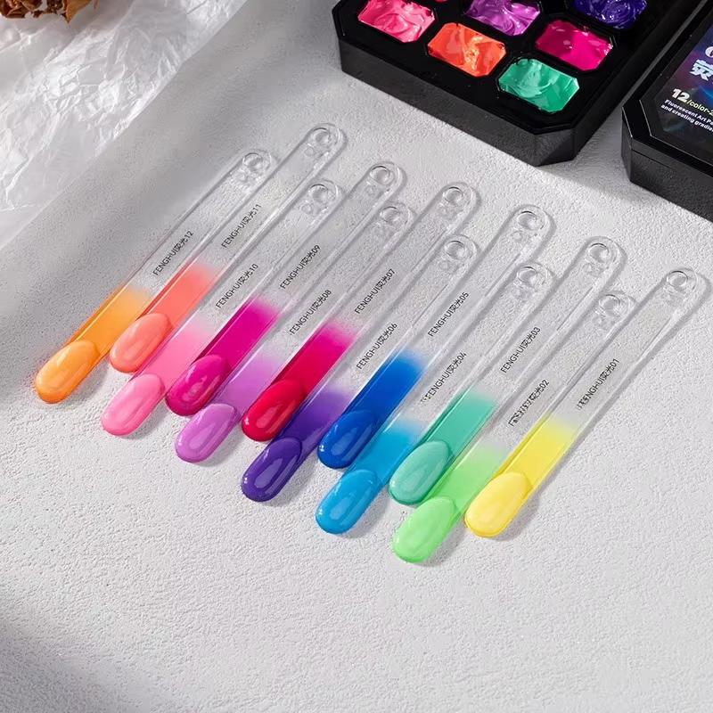 12 couleurs solide Pat peinture Gel vernis à ongles haute Saturation populaire semi-solide