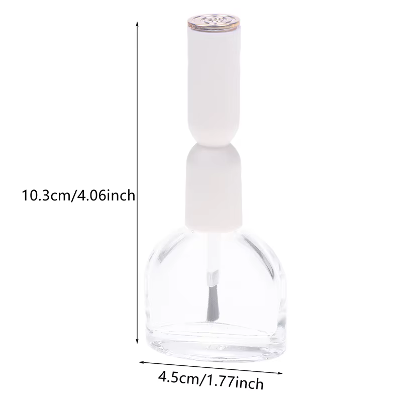 Flacon de vernis à ongles en verre miniature de 13 ml avec pinceaux