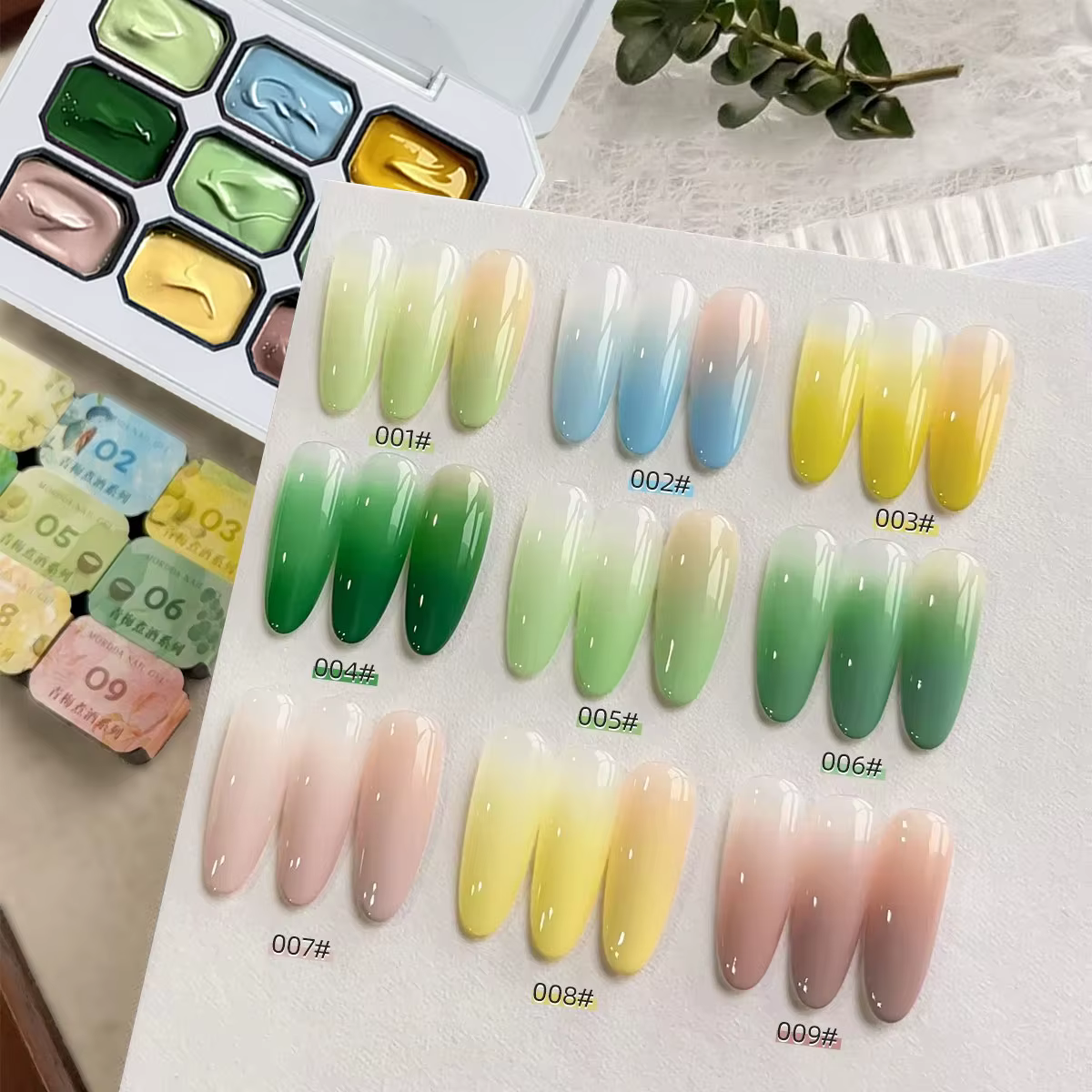 1 pièce de vernis à ongles gel solide 9 couleurs