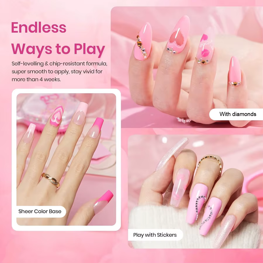 Ensemble de vernis à ongles en Gel rose