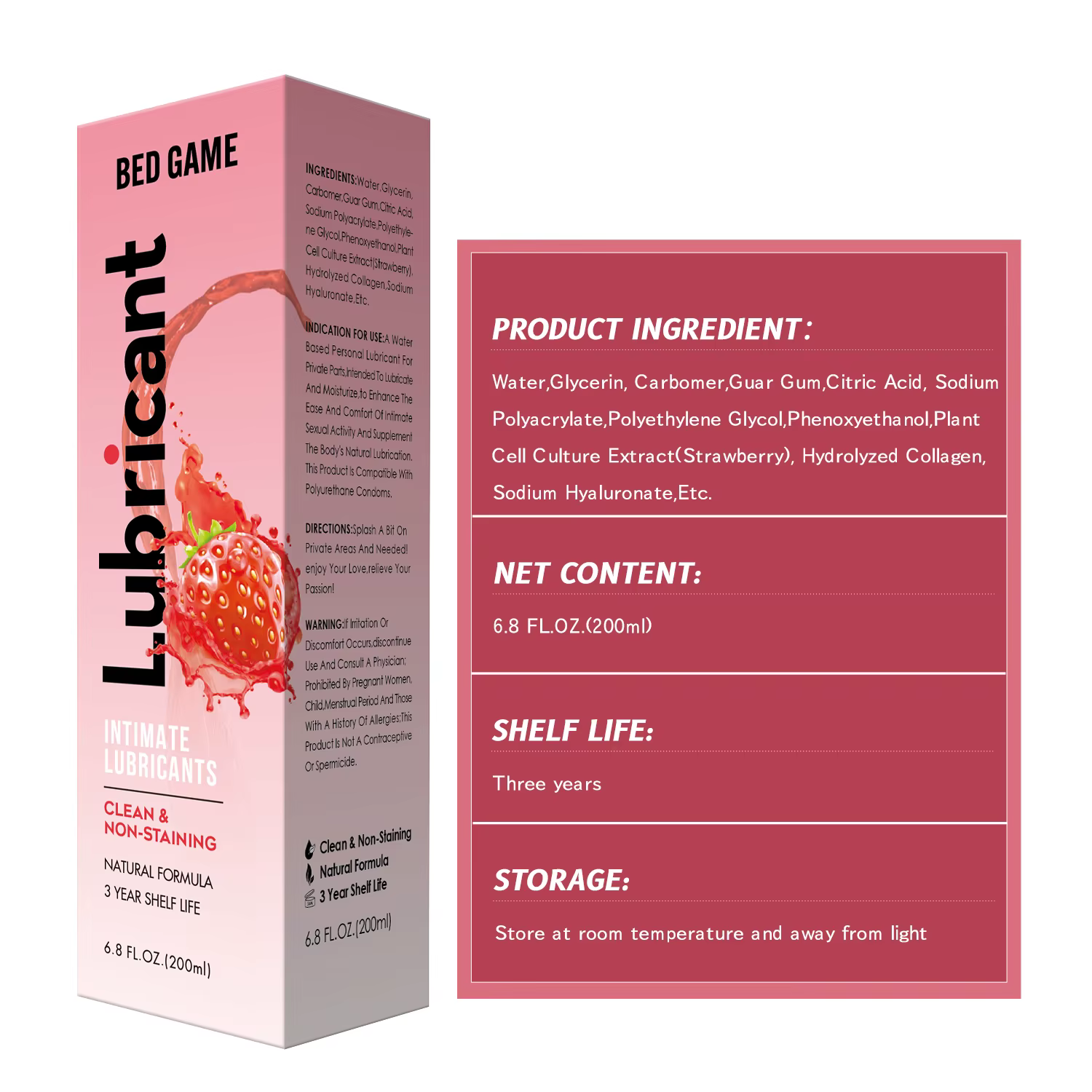 Lubrification soluble dans l'eau aux fruits, Gel à base d'eau, lubrifiant, sexe intime pour adultes, hommes et femmes, corps Gay, parfum de fraise Sexy