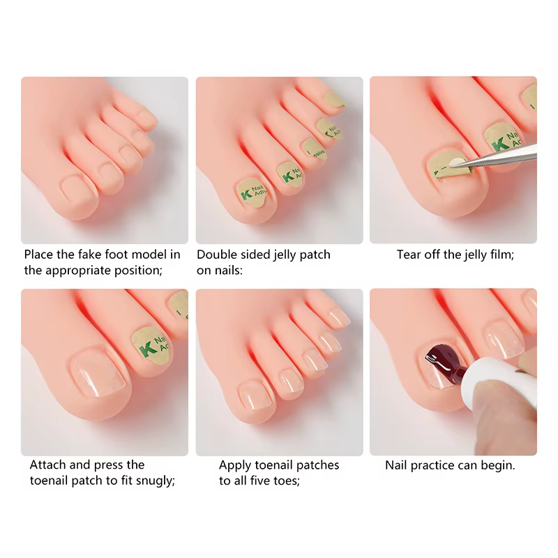Modèle de formation des ongles des orteils