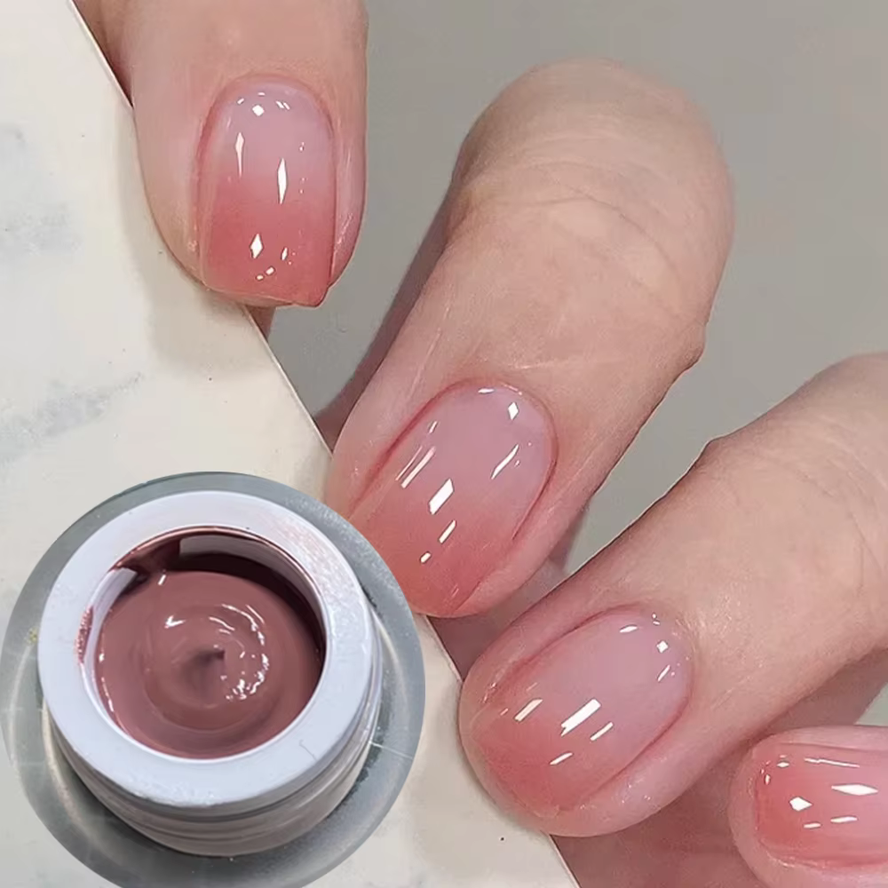 1 boîte de vernis à ongles Gel rose pêche Pat