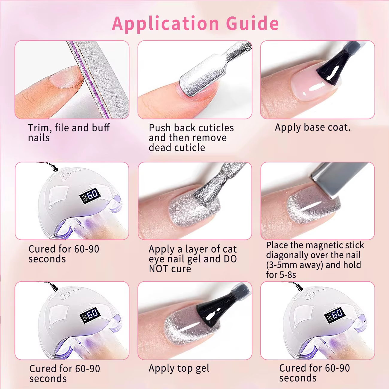 6 pièces 7.5ml nouveau populaire réfléchissant oeil de chat magnétique ongles Gel Semi Permanent Nail Art trempage LED