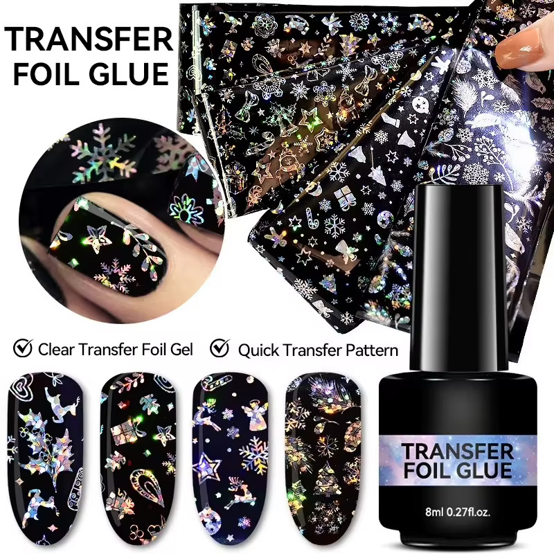 Vernis à ongles semi-permanent en gel pour transfert de motifs