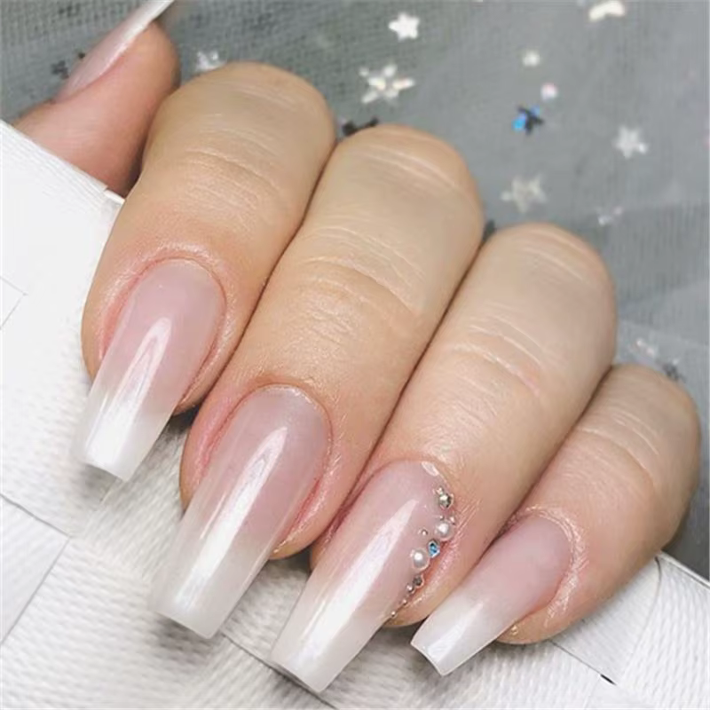 Protecteur d'enveloppe d'ongles en soie et fibre de verre
