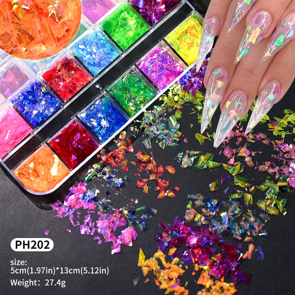 Paillettes holographiques irrégulières pour nail art