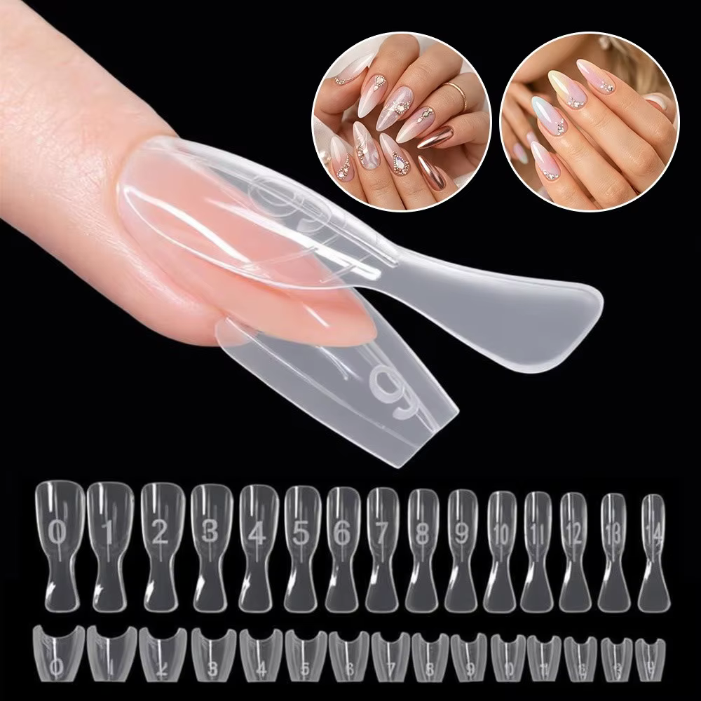 240 faux ongles ovales ultra-fins pour extension rapide