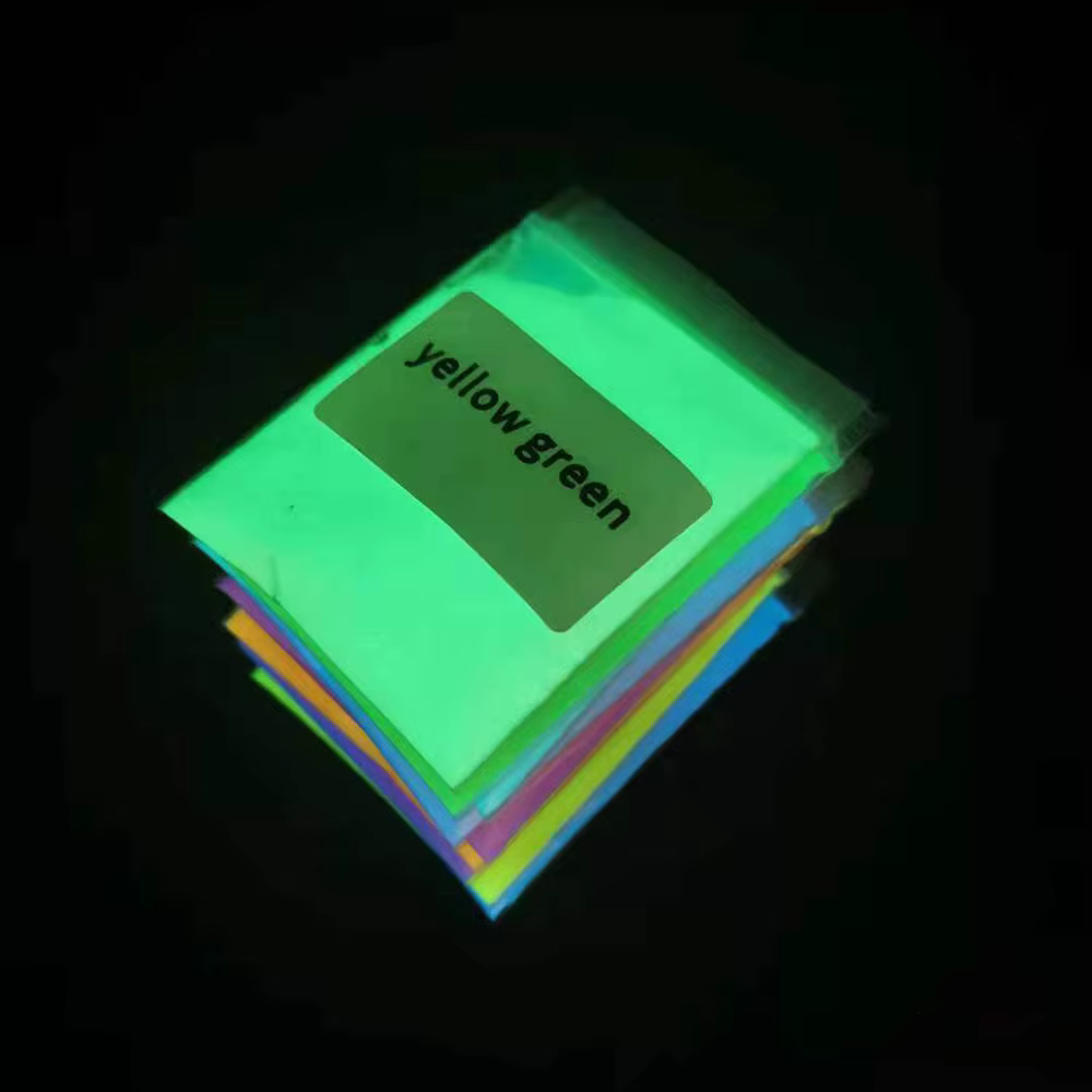 Poudre de paillettes pour ongles au phosphore lumineux néon