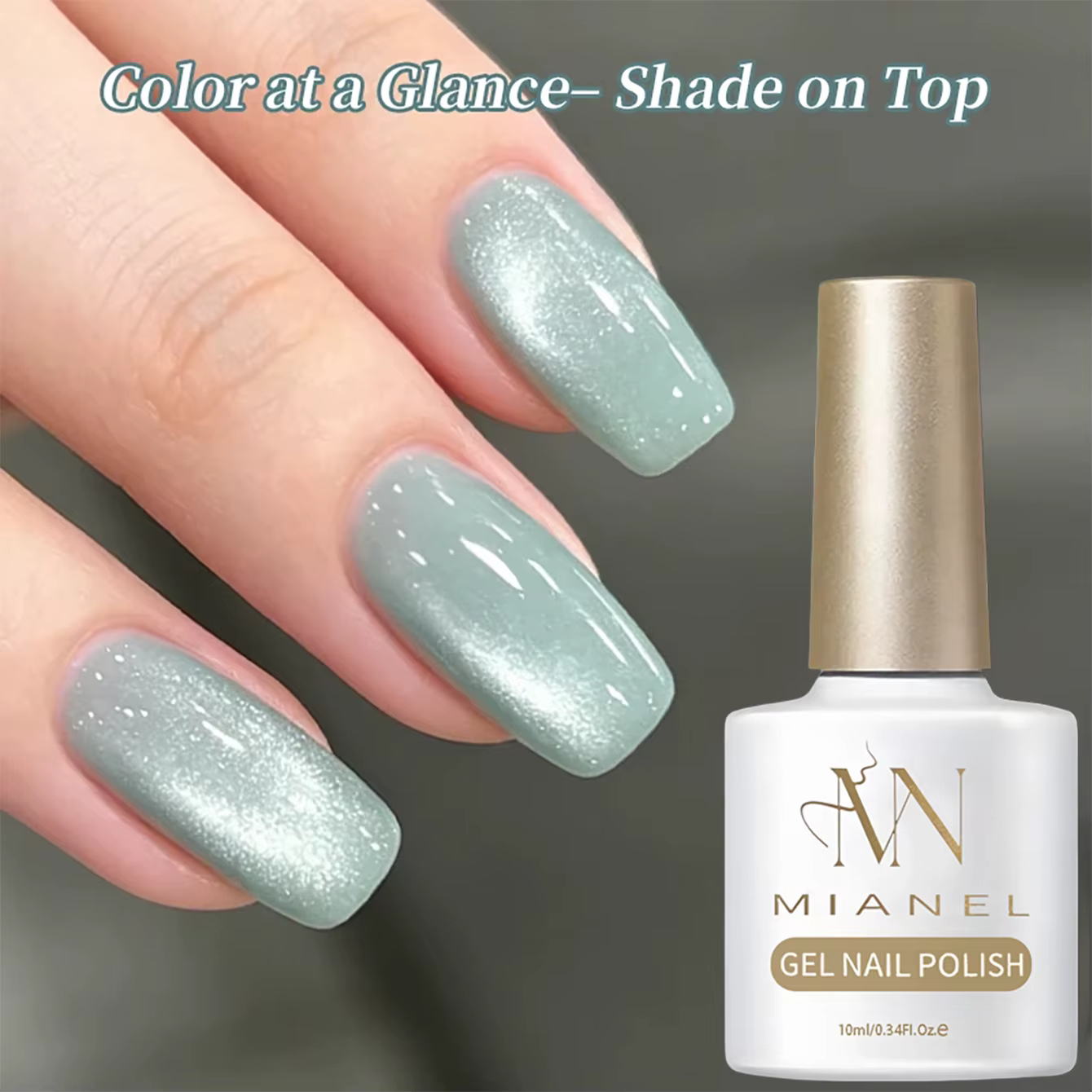 MIANEL Été 2026 Vernis à ongles gel effet œil de chat Lame de glace