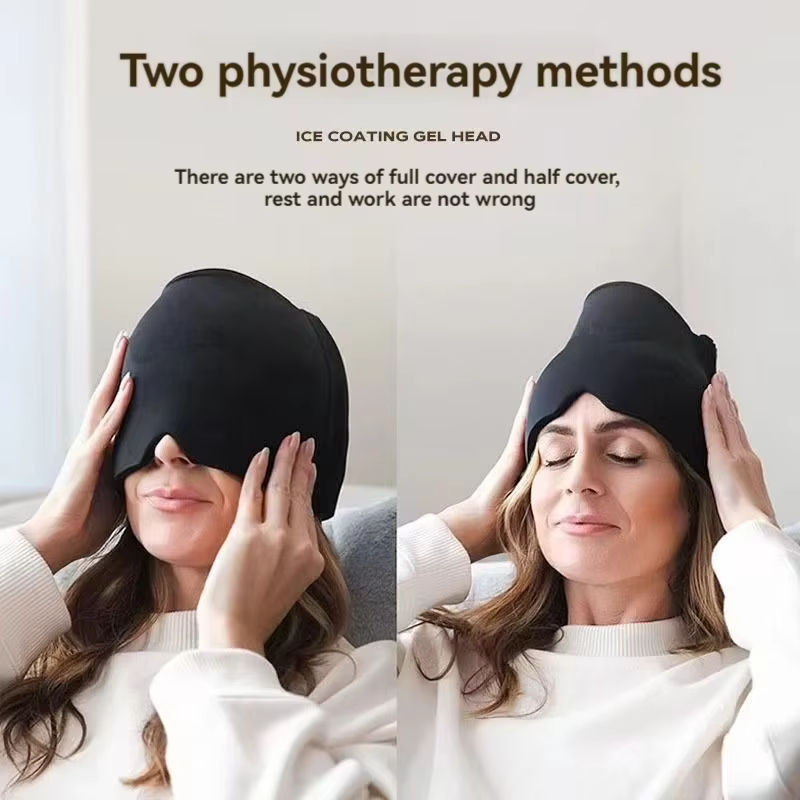 Chapeau anti-migraine, chapeau contre les maux de tête, thérapie par le gel chaud et froid, bonnet de glace pour soulager la douleur, masque pour les yeux, soulagement du stress et de la pression.