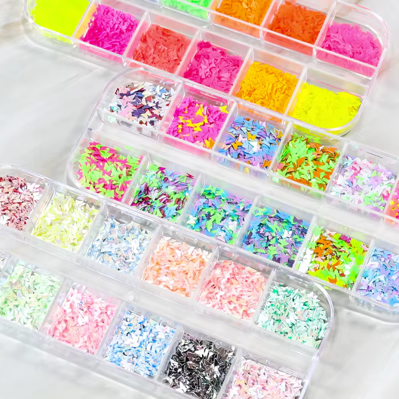 Fluorwidess-Paillettes Papillon pour Nail Art