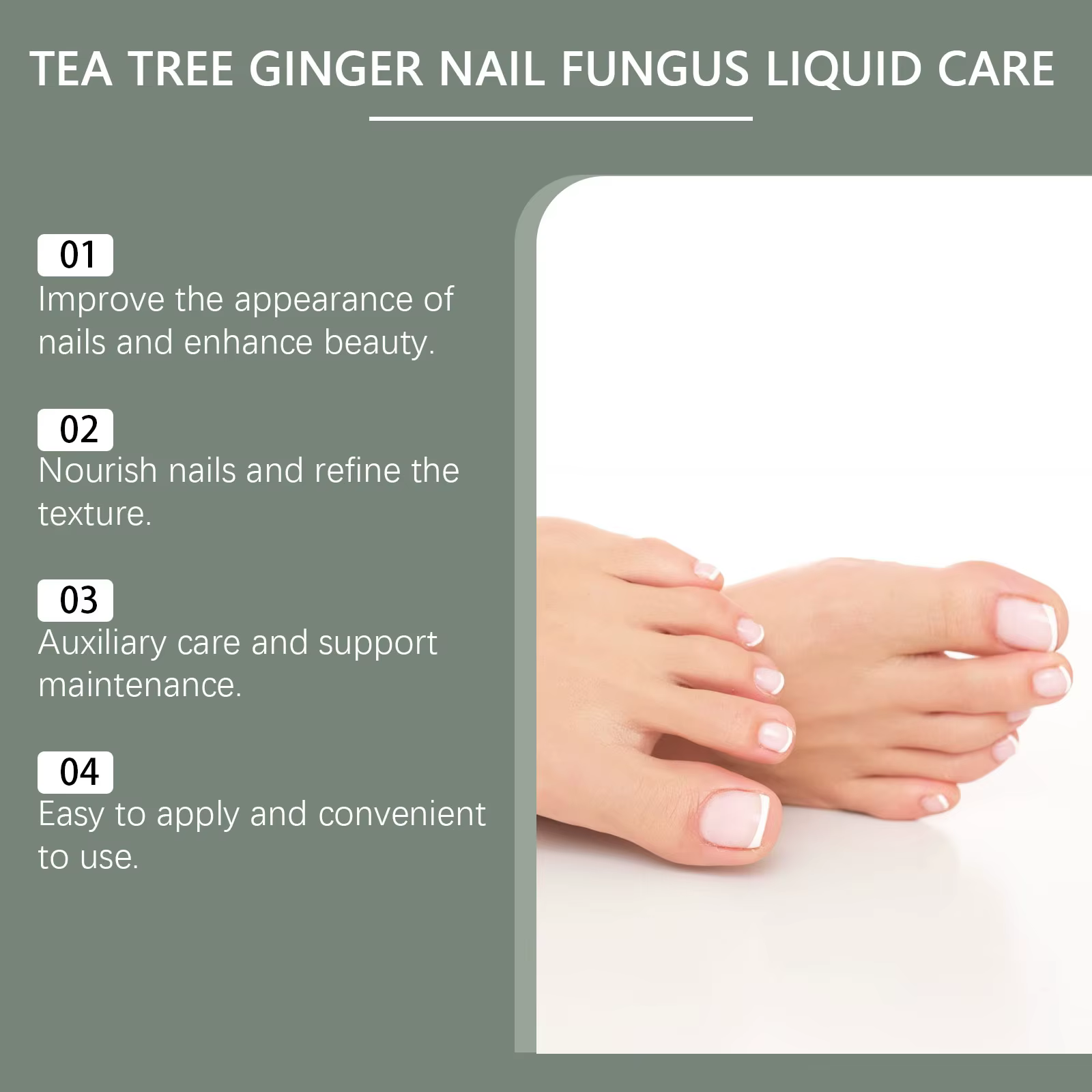 Solution de soin des ongles au gingembre et à l'arbre à thé 30/60 ml – Réparation et entretien de la santé