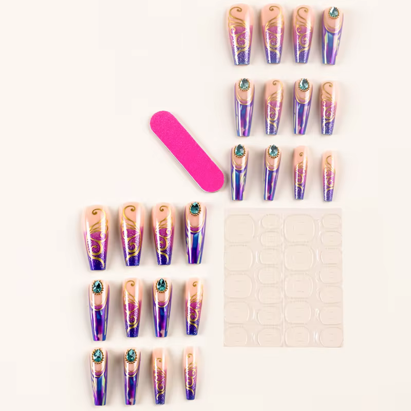 Faux ongles mi-longs pour femmes