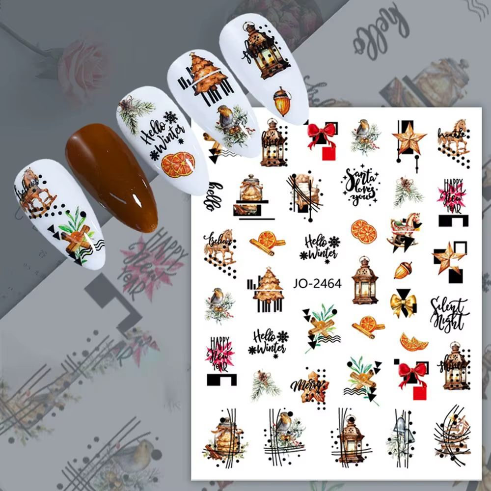 Autocollant de manucure de noël