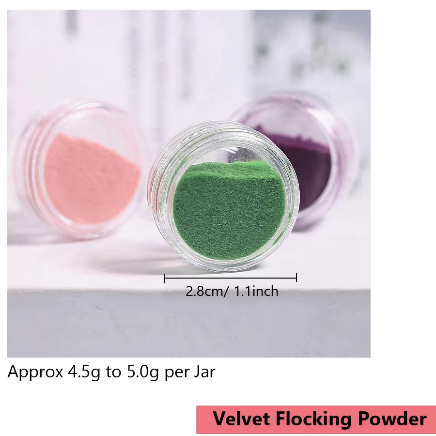 Poudre de flocage de Pigment de velours pour Nail Art