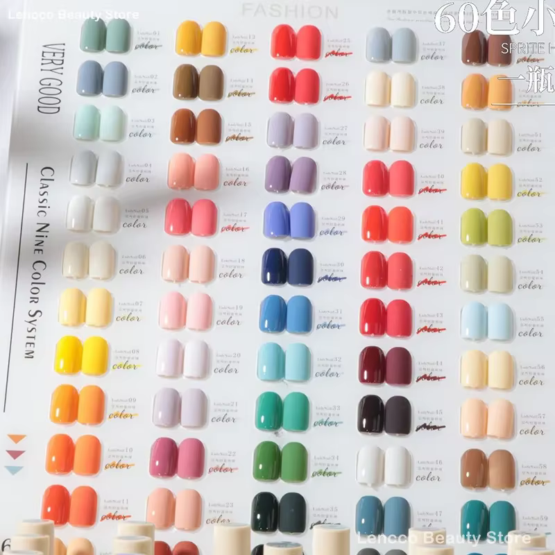 Milan Bear 60 couleurs Gel vernis à ongles ensemble avec carte Gel vernis ensemble facile à tremper 15ml Gel vernis à ongles Kit Salon de manucure professionnel