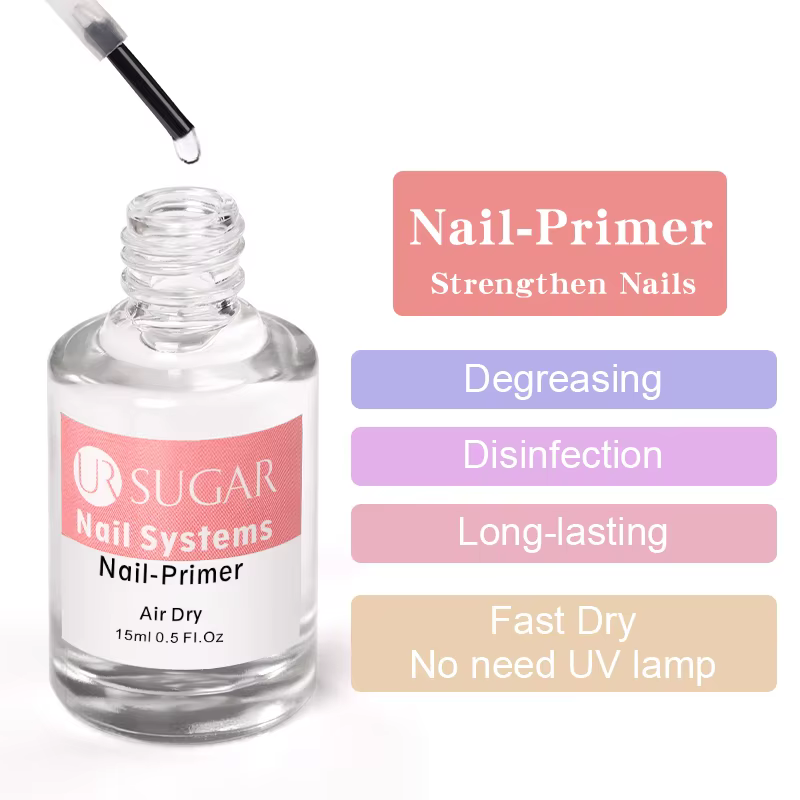 UR SUGAR 15ml 2 pièces/ensemble presse-ongles déshydrateur de préparation d'ongles ensemble pas besoin de lampe UV LED manucure pour Nail Art Gel vernis à ongles conception