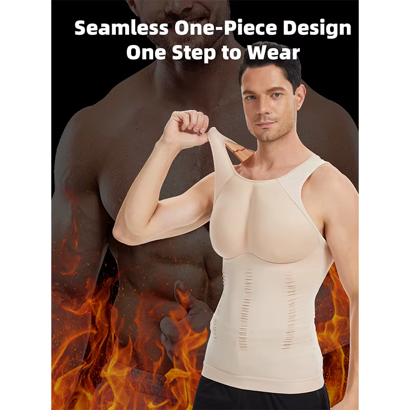 Vêtements musculaires en éponge pour hommes, débardeur de fausse poitrine, Simulation Invisible, sous-vêtements amincissants, gilet à bascule