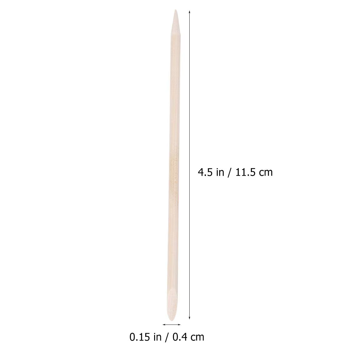 50 pièces ongles signe pédicure outils bambou cuticule poussoir Orange bâtons jetable manucure peau morte dissolvant