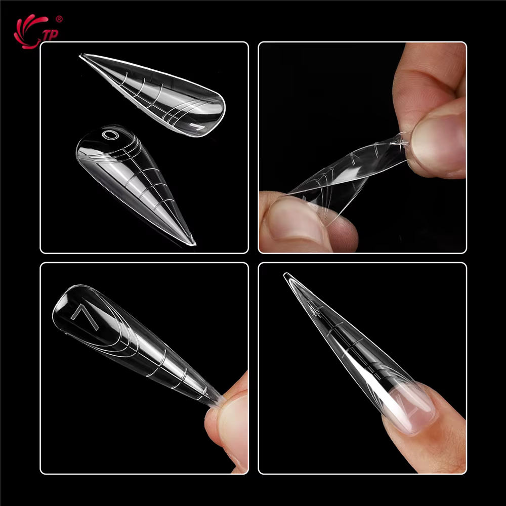 TP 70 pièces/140 pièces ongles clairs double forme couverture complète système d'extension d'ongle construction rapide