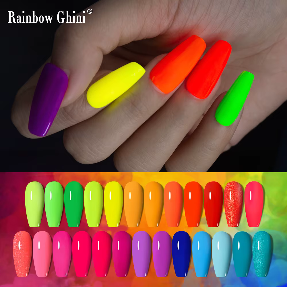 2023 vernis semi permanent uv Rainbow Ghini