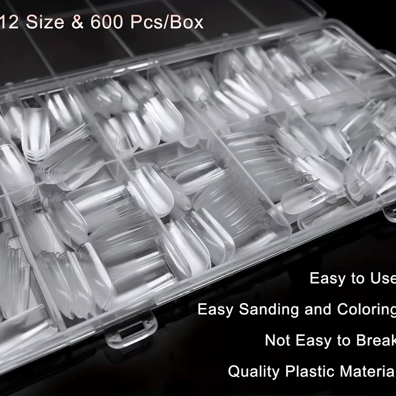 Faux ongles carrés moyens