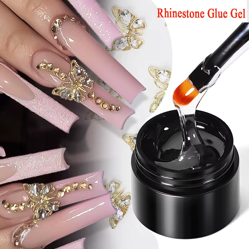 BORN PRETTY strass colle Gel miroir poudre à ongles avec brosse de revêtement d'ongle UV LED Transparent adhésif