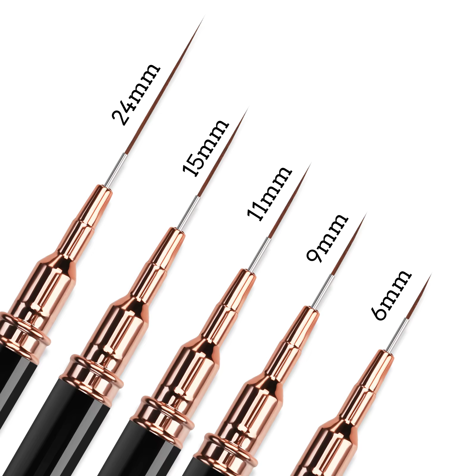 5 pièces professionnel Nail Art doublures rayures pinceaux outil Ultra-mince ligne détail dessin peinture