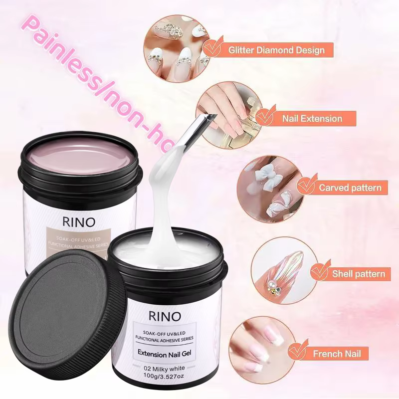 1 pot de 100g de gel poly UV LED pour ongles
