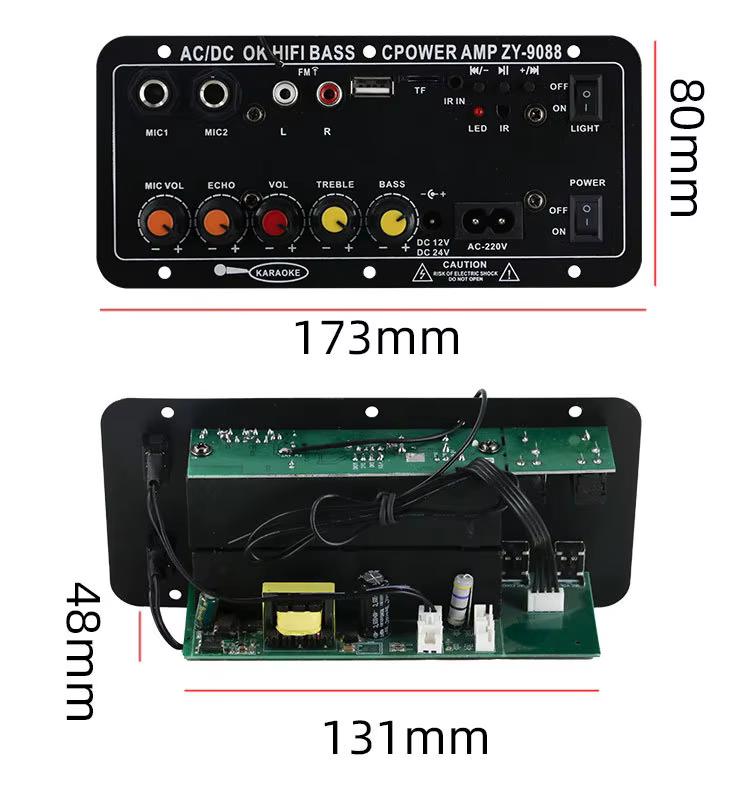 Carte amplificateur Audio voiture extérieure bricolage Audio karaoké Bluetooth amplificateur caisson de basses haut-parleur amplificateur de véhicule
