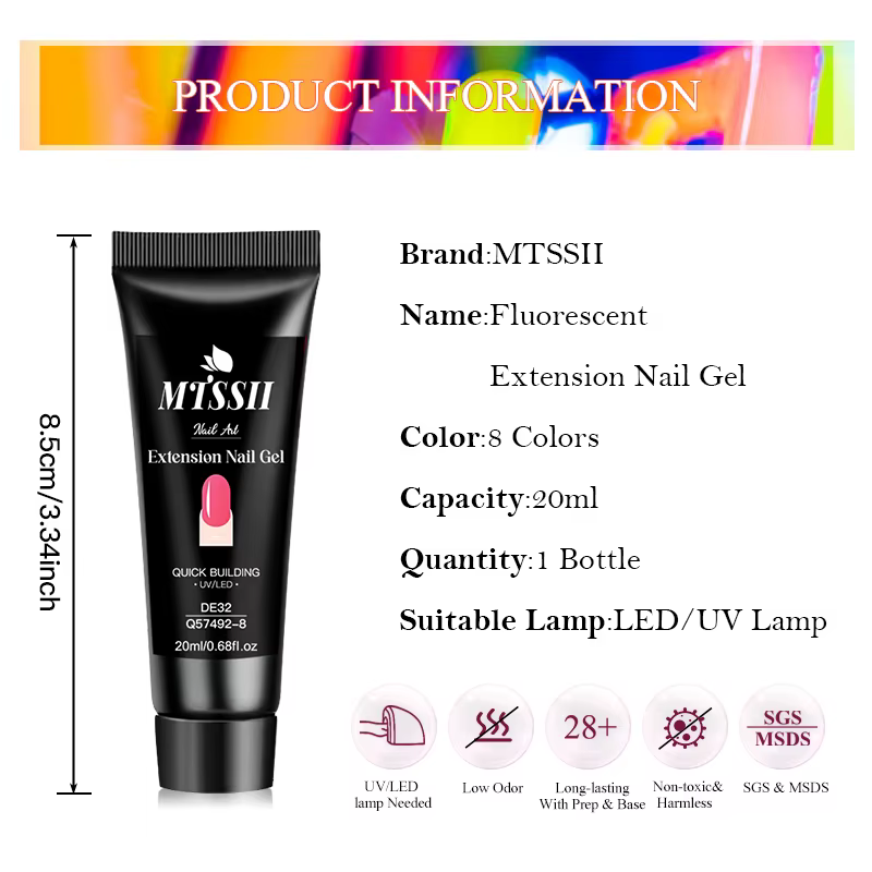 Gel pour ongles en Poly néon