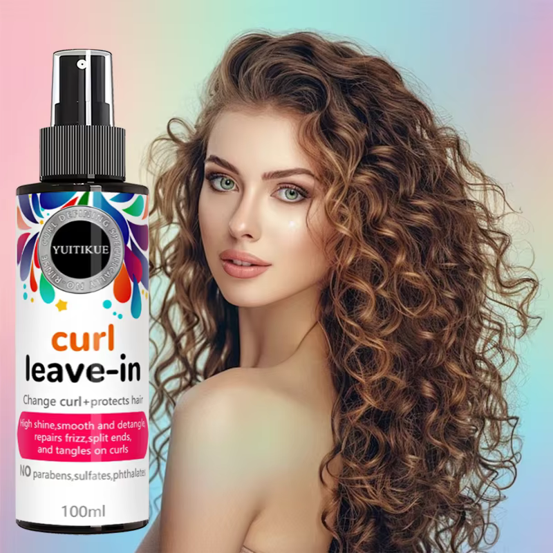 Après-shampooing Leave-in Curl, restaure les boucles et protège les cheveux, haute brillance, lisse et facile à peigner, répare les frisottis dans les boucles.