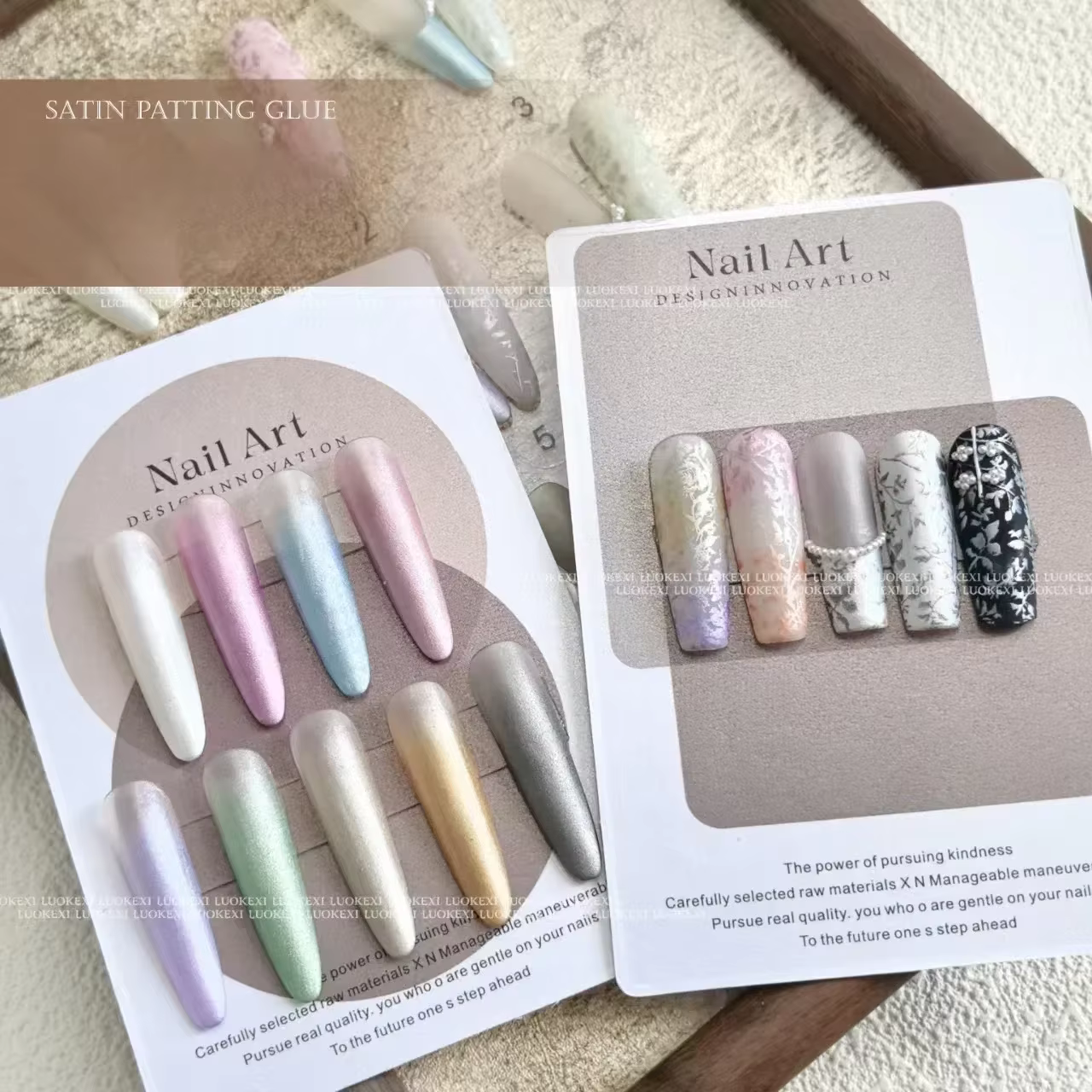 Kit de vernis gel perlé pour estampage d'ongles
