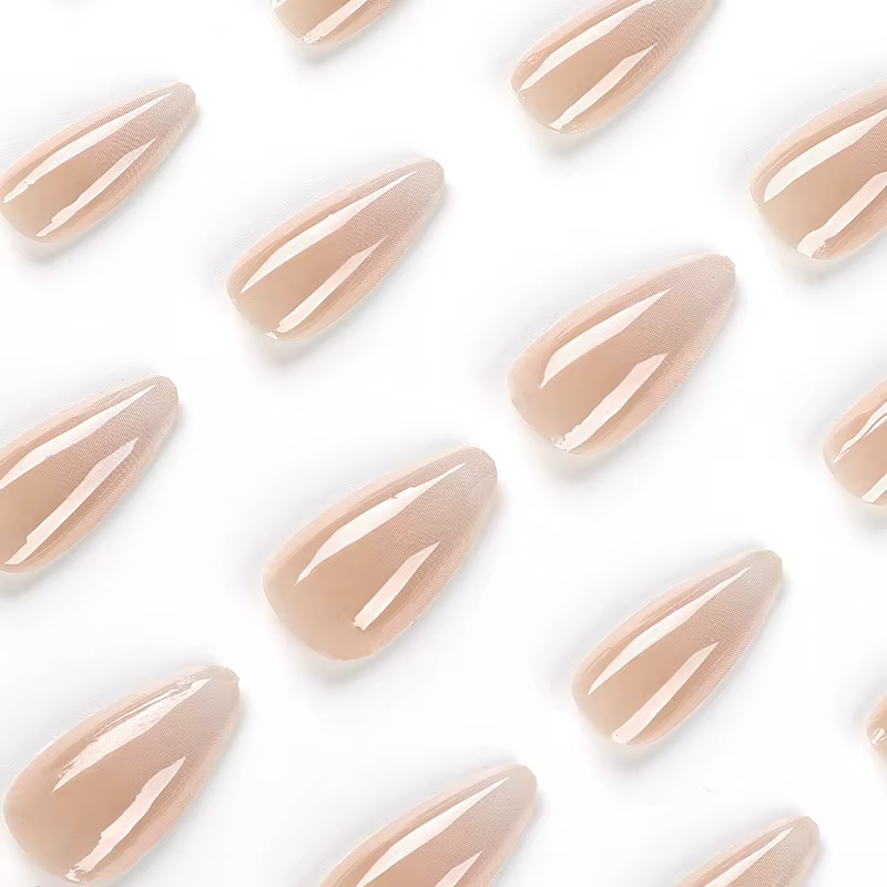 24 faux ongles en forme de goutte d'amande