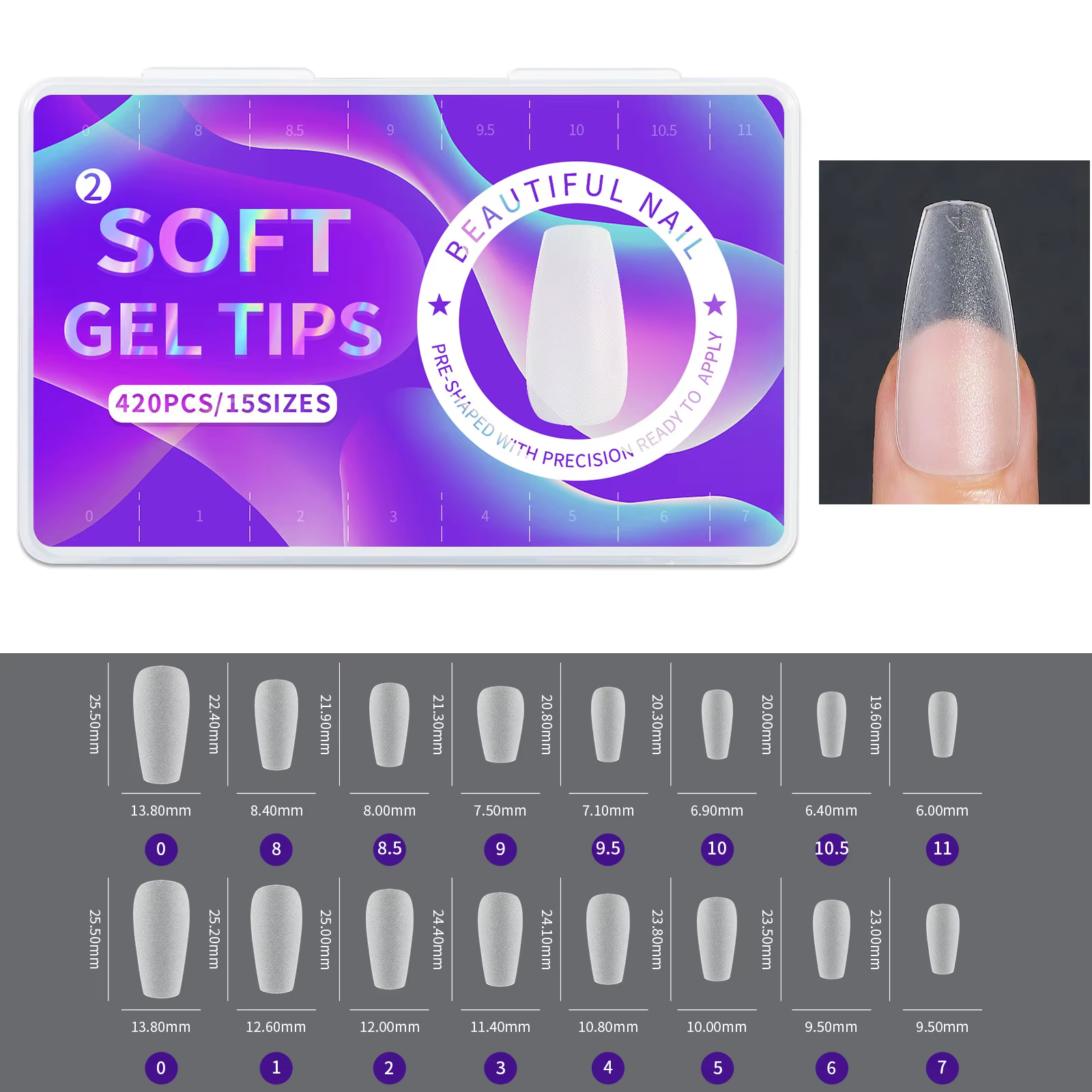 Faux ongles en acrylique conviviale ré
