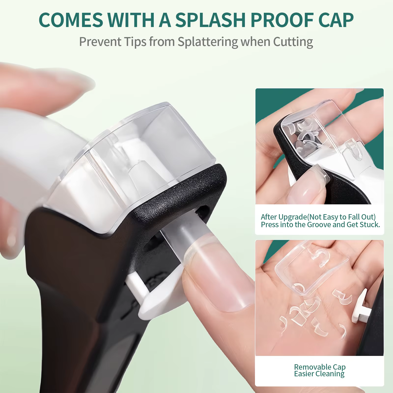 NAILPOP coupe-ongles acrylique réglable avec Sizer lame professionnelle en acier inoxydable