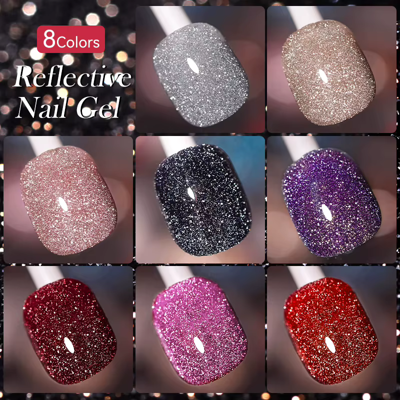 LILYCUTE 7ml brillant Gel réfléchissant vernis à ongles paillettes néon Semi Permanent UV LED Gel tremper Fluorescent