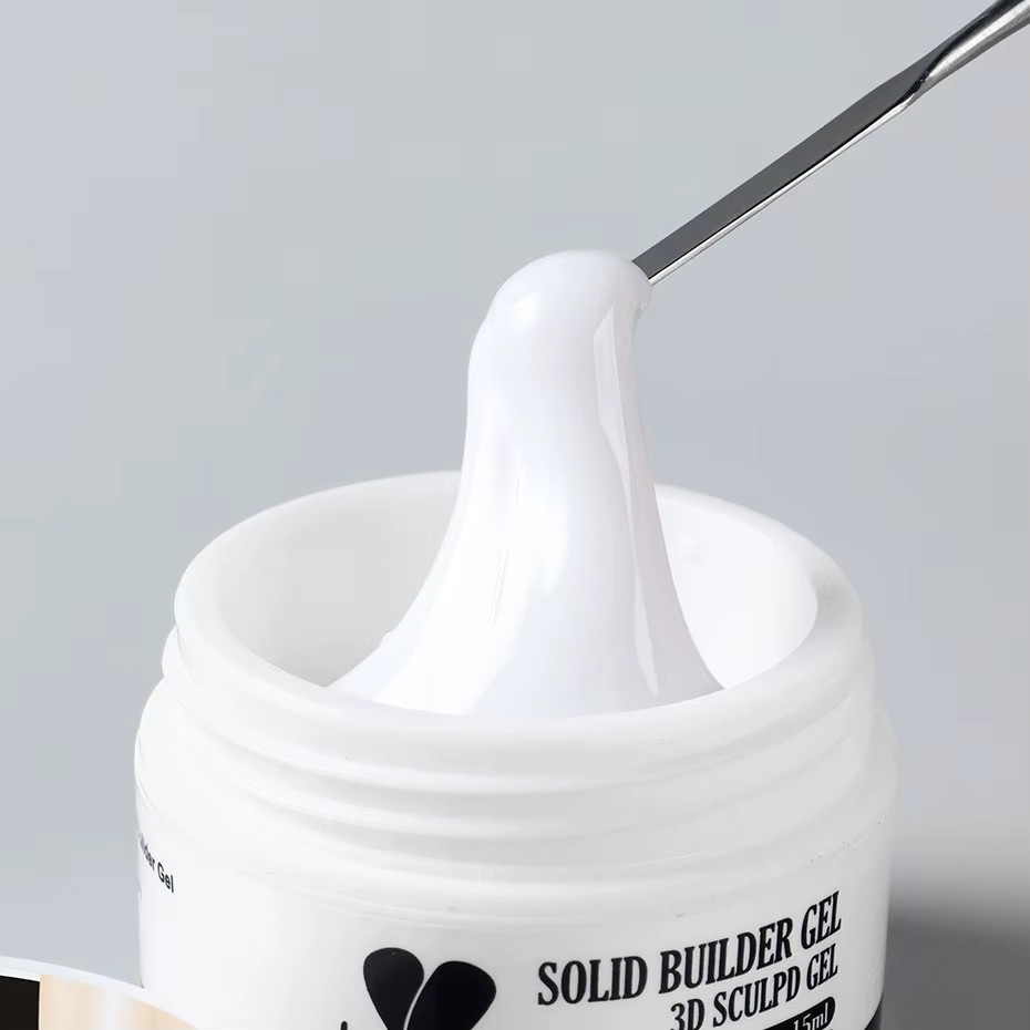 Gel à ongles sculptant solide blanc laiteux de 15ML avec un stylo sculpté 3D Gel de constructeur d'extension Non