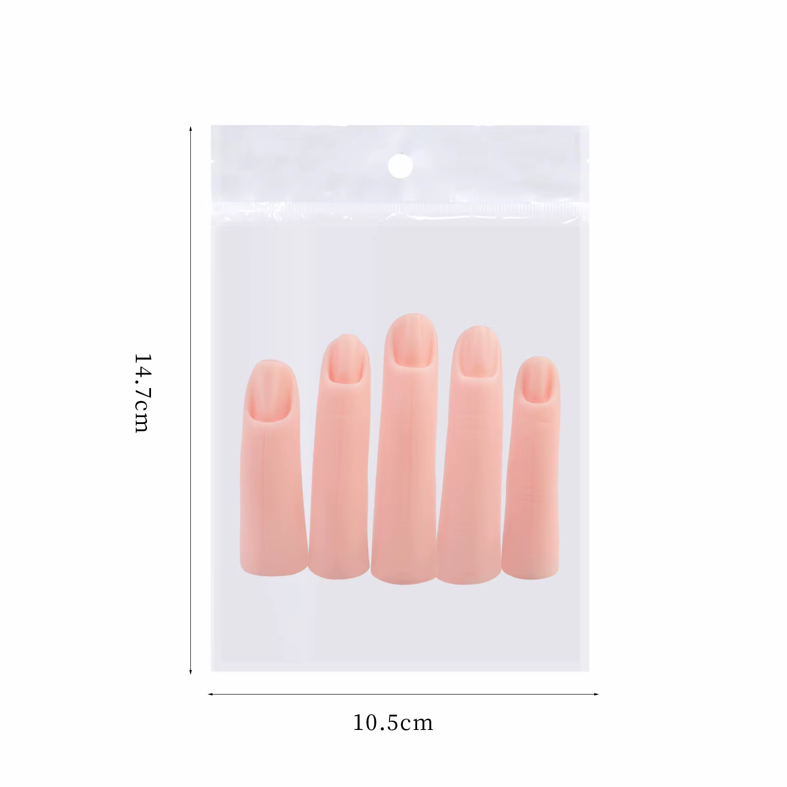 5 pièces/ensemble, Faux doigts naturels en silicone