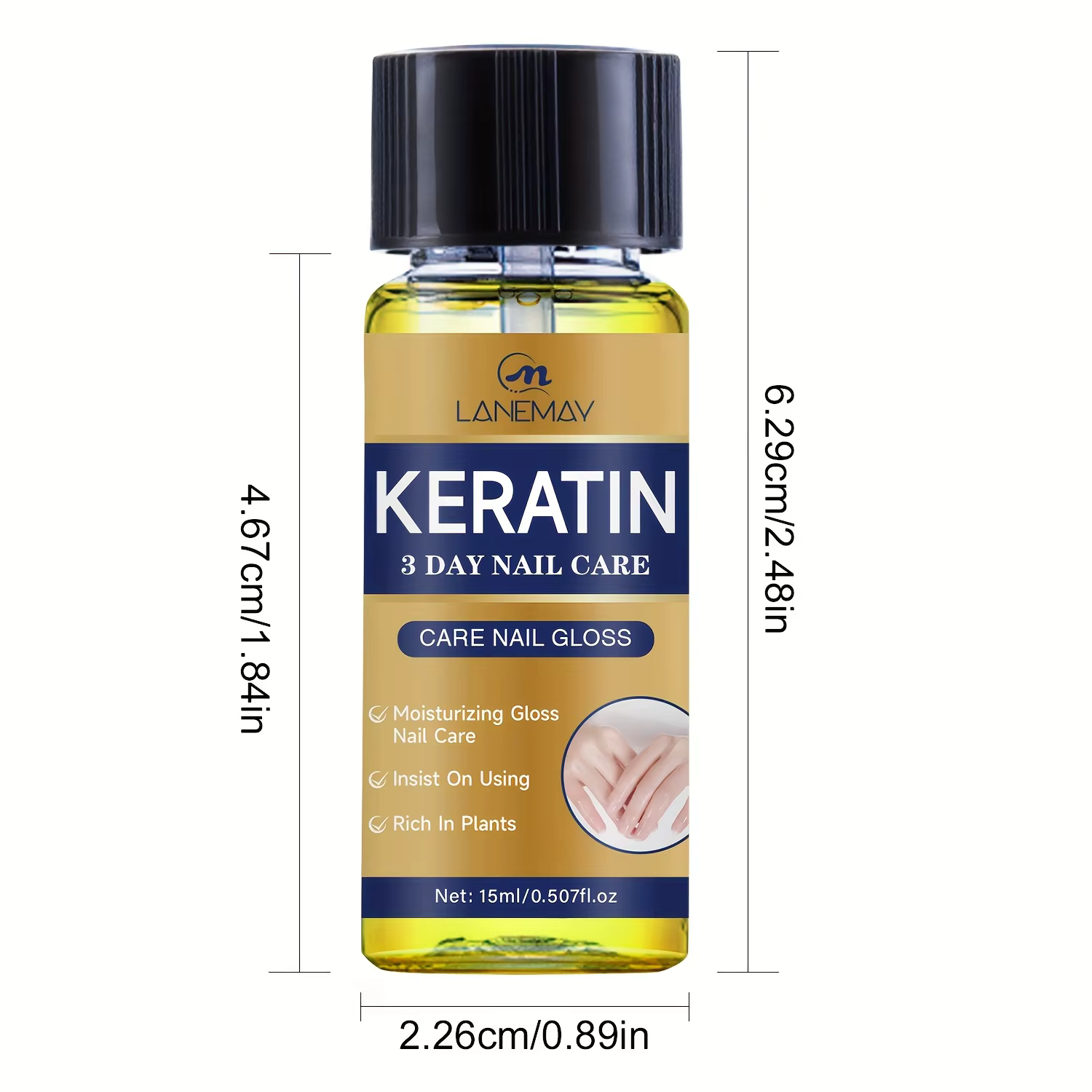 Huile de soin des ongles à la kératine – Riche en plantes