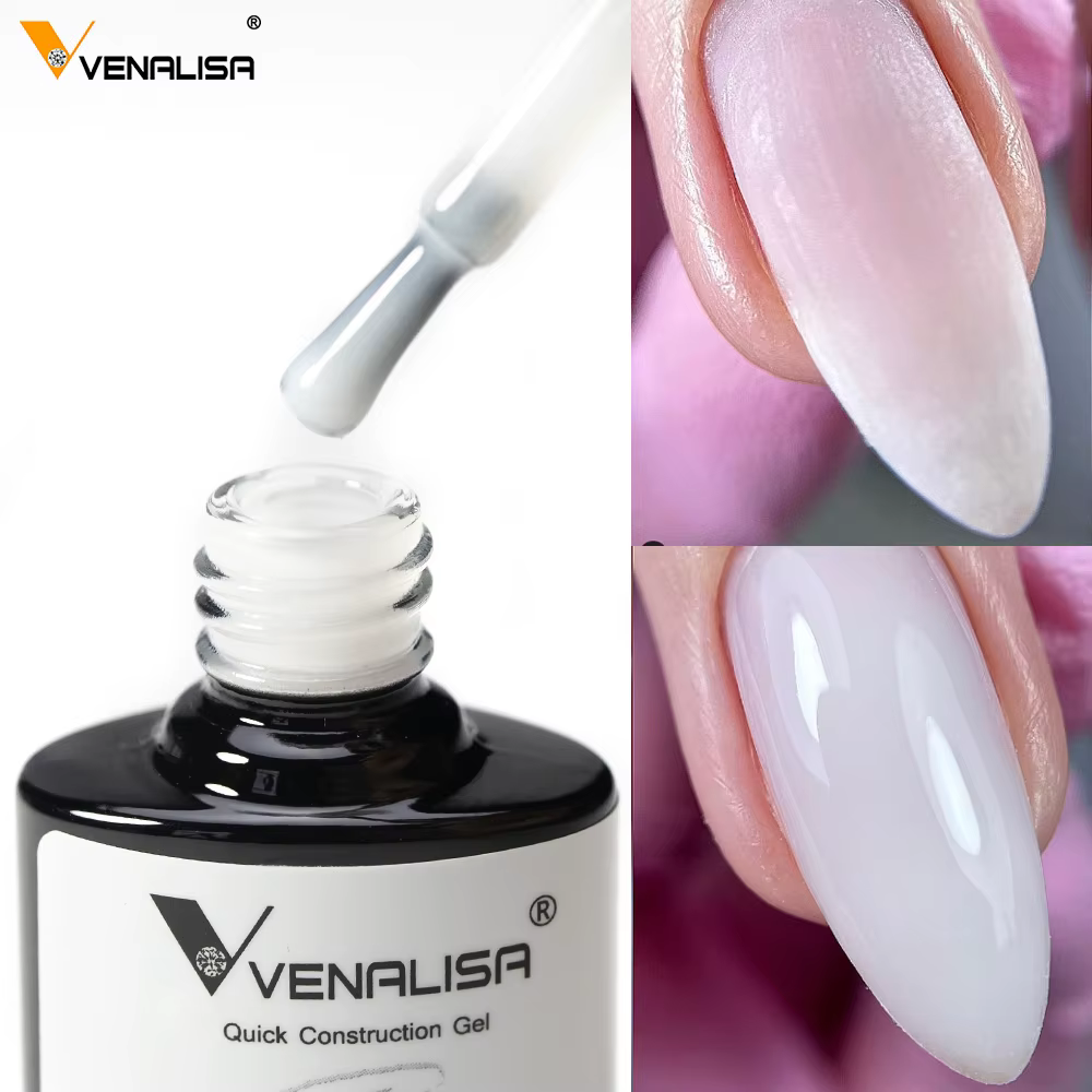 VENALISA 7.5ml Gel de Construction rapide Semi Transparent ongles français